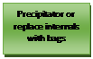 Text Box: Precipitator or replace internals with bags