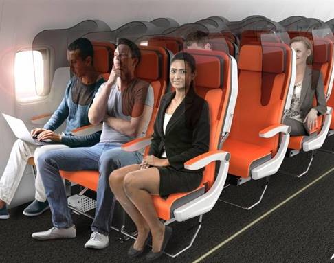  The screens could be installed on pre-existing economy cabin seats