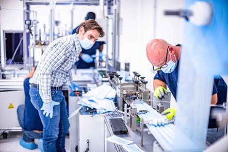 Armbrust American is currently hiring over 50 open positions at its Austin-TX area medical mask production facility. Photo by Alex Smith.